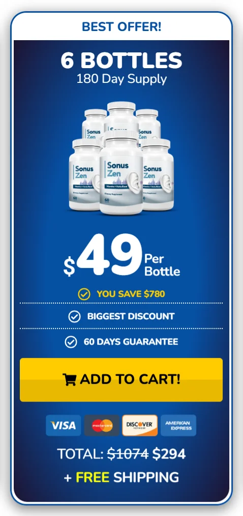 SonusZen™ 6 bottles pricing
